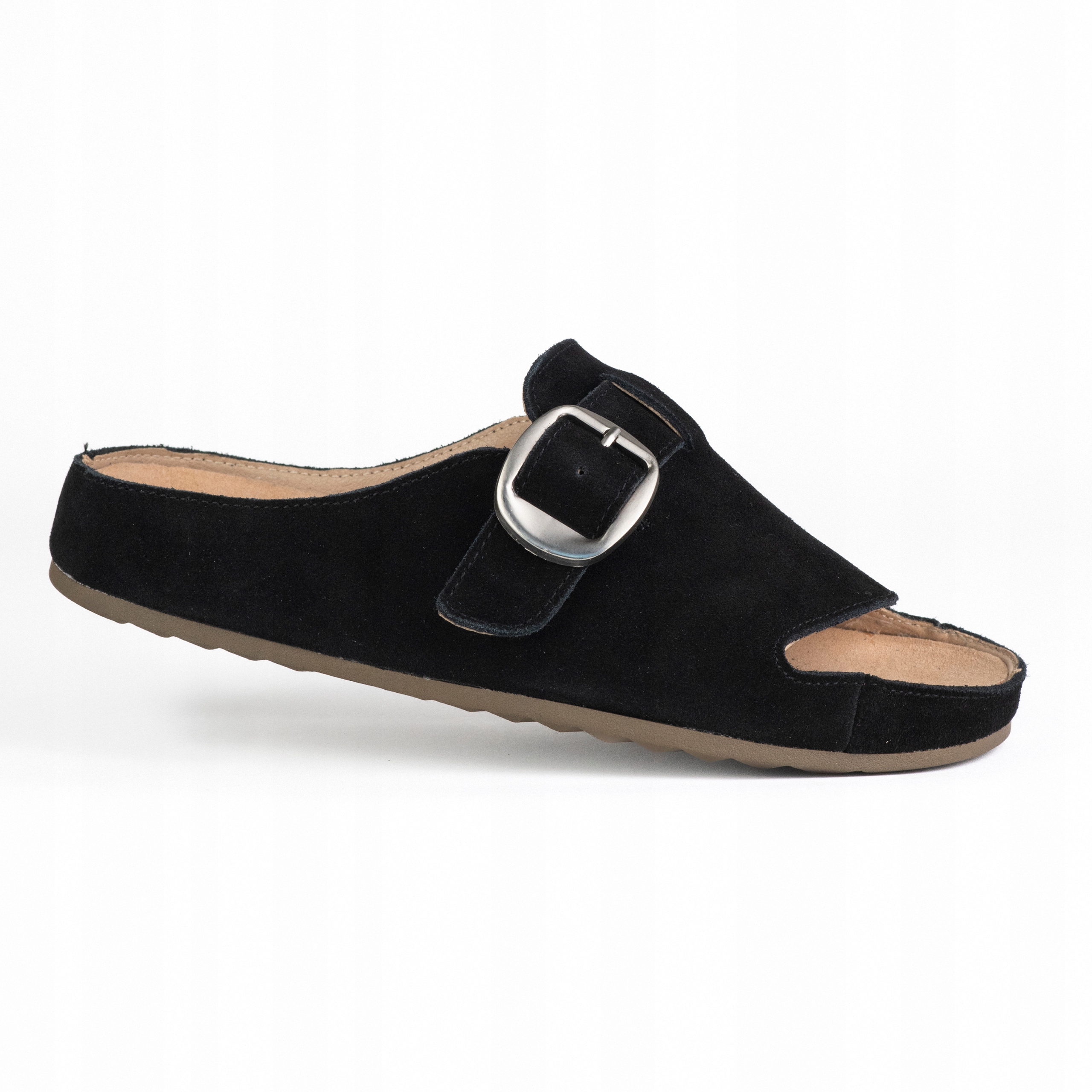 Nazouváky klasika Goodin SW-2665 kůže semiš měkká karamel černá 37