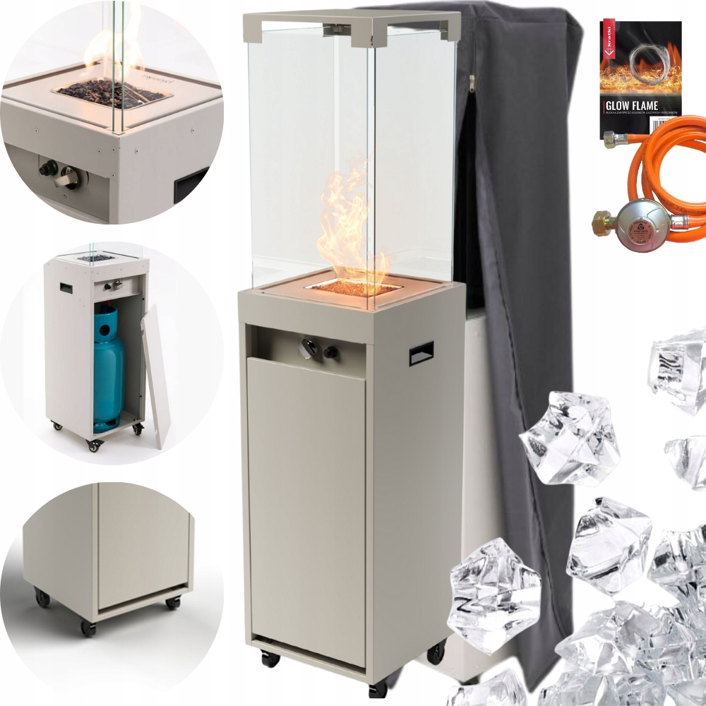 Vyhrievací dáždnik Ohrievač Planika Faro Silk Grey 8 kW s krytom Darček