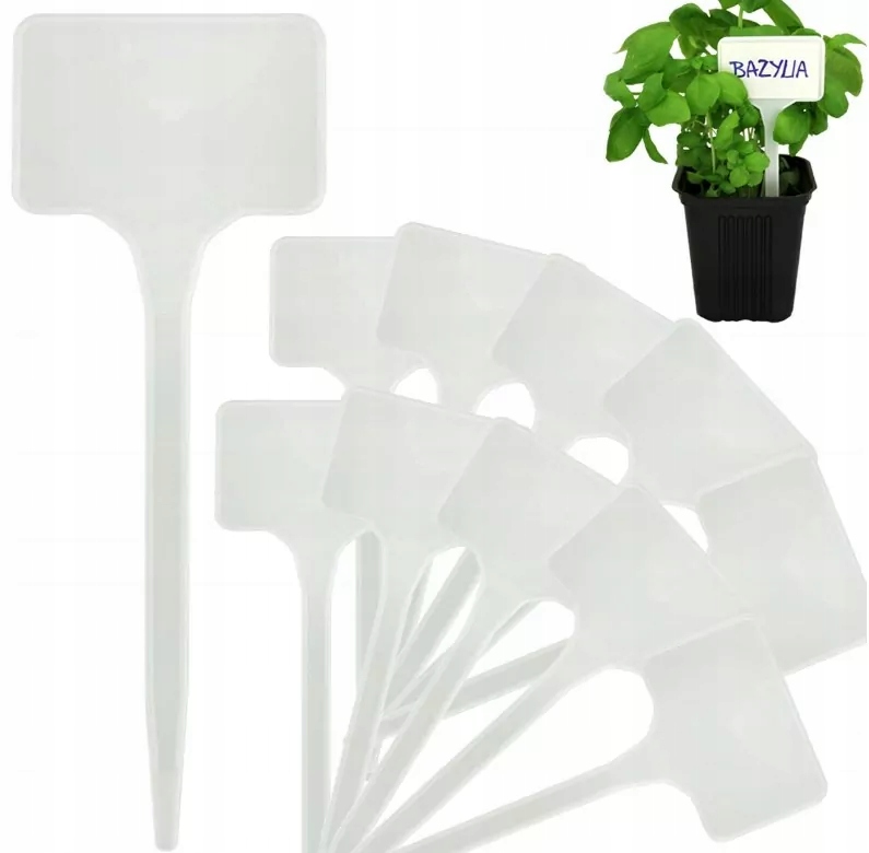 TABLICZKI ETYKIETY DO 10 SZT OPISYWANIA ROŚLIN KWIATÓW WARZYW SADZONEK