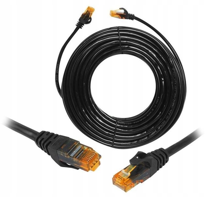 Kabel Sieciowy UTP LAN 30m CAT 6E Patchcord RJ Skrętka Czarny