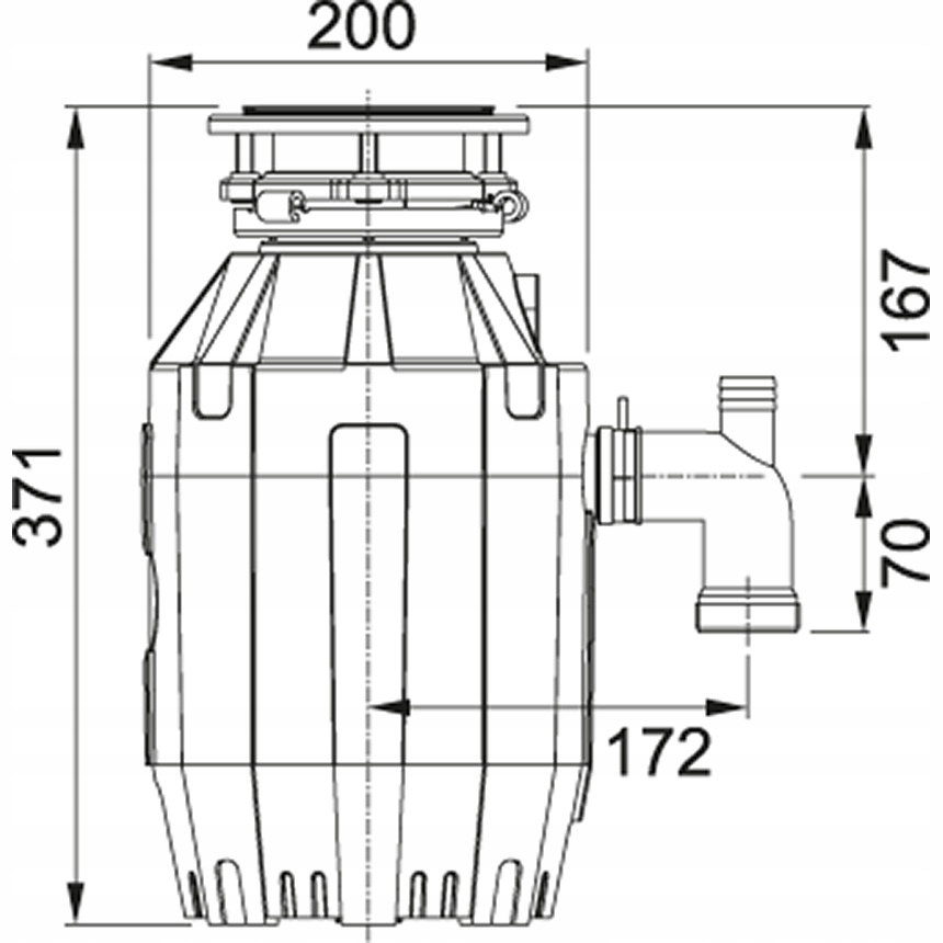 FRANKE MŁYNEK DO ODPADÓW ORGAN. TURBO ELITE TE-75 Kod producenta 134.0535.241