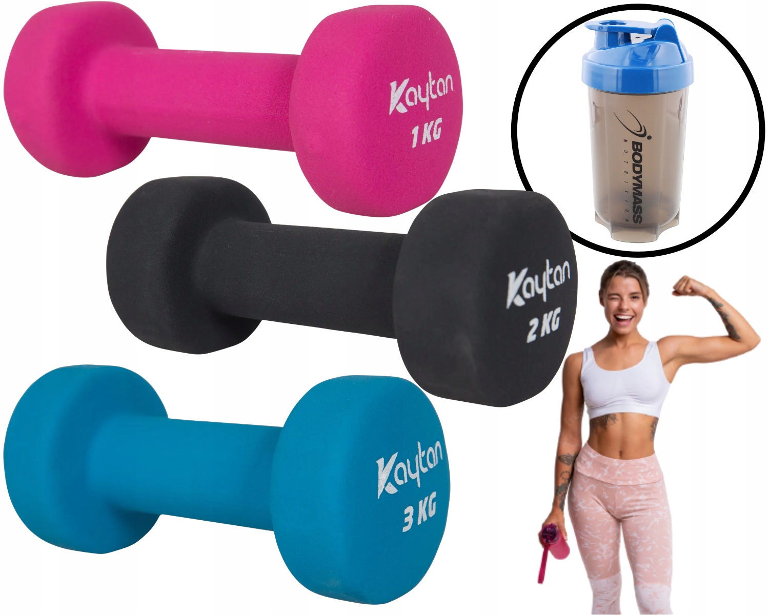 Zestaw Hantli Hantle Kaytan Fitness 3 szt