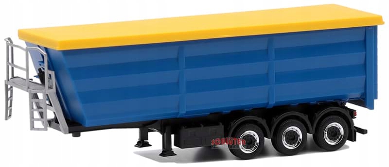 Herpa Návěs sklápěč ocelové bočnice modrá