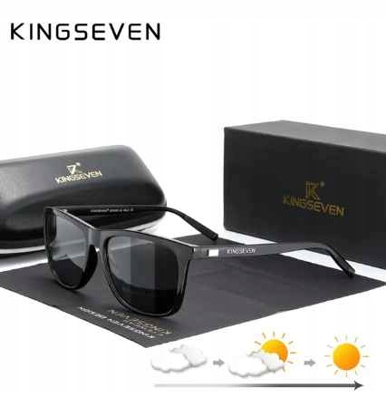 Okulary Przeciwsłoneczne Kingseven Black Photochromic Nerdy *Klasa Premium