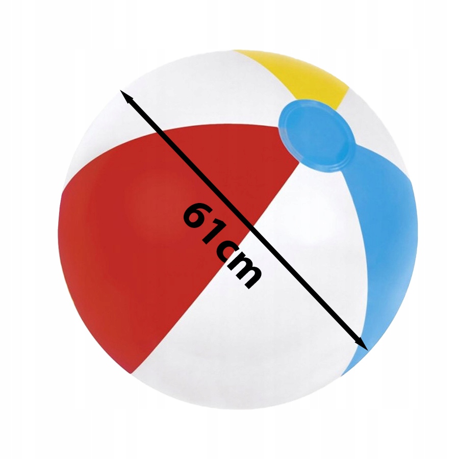 DMUCHANA PIŁKA PLAŻOWA OGRODOWA na BASEN PLAŻĘ BESTWAY 31022 * OGROMNA 61cm EAN (GTIN) 5905683248532