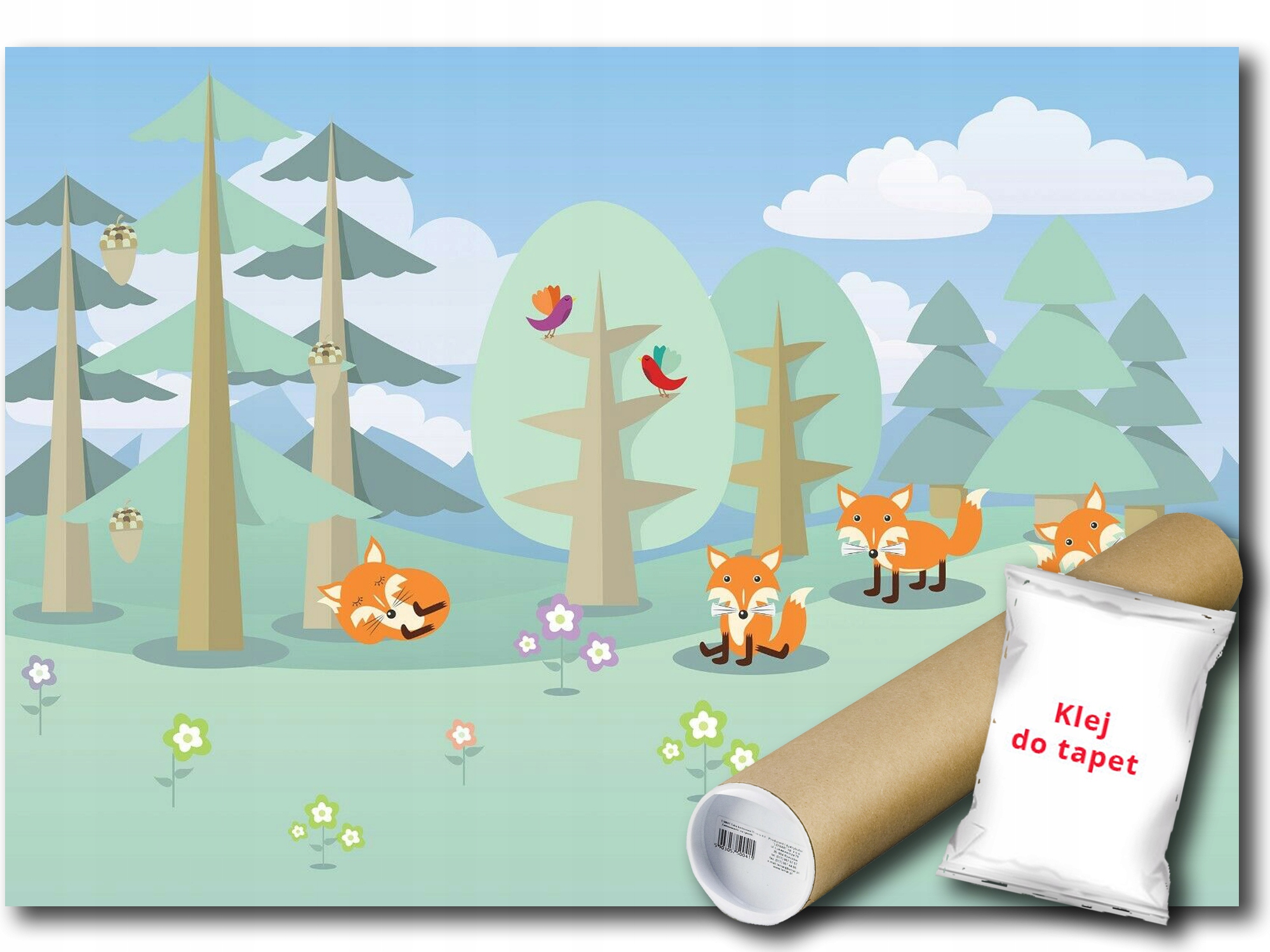 Vinylová Fototapeta Lis Liski Les Stromy 208x146