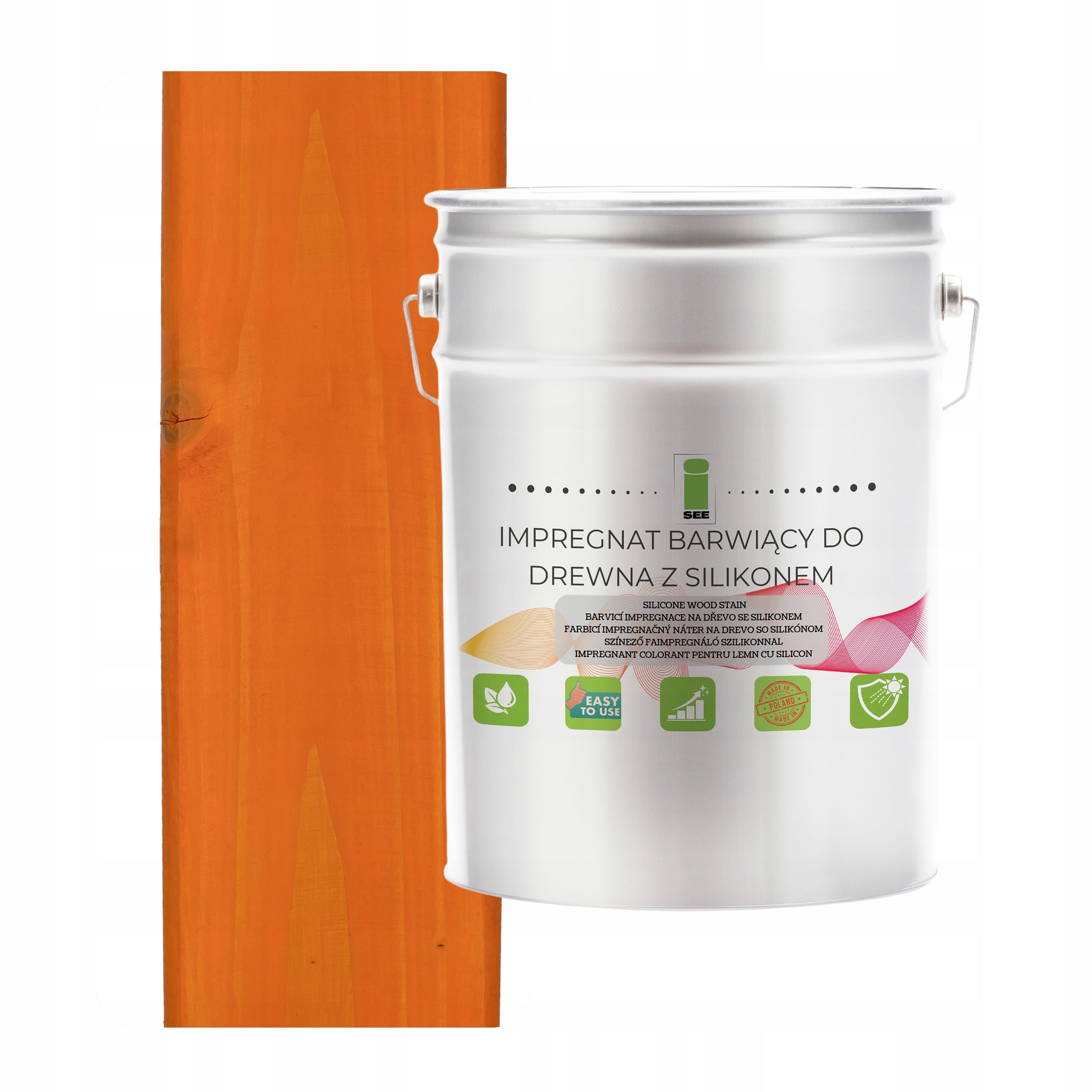 Impregnace Na Dřevo S Voskem Silikonem Oranžová Hydrofobní 10L D140