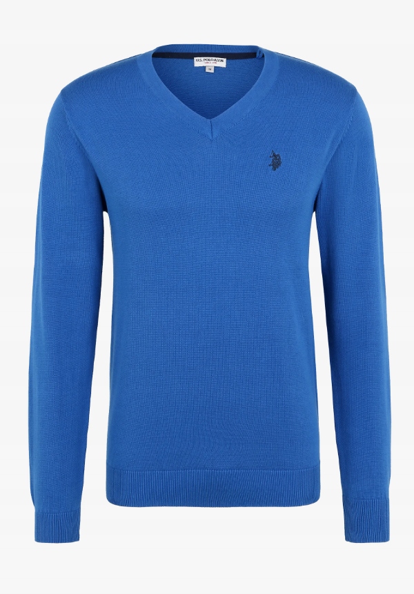 U.s. Polo Assn. pánský svetr v-neck modrý velikost XXL