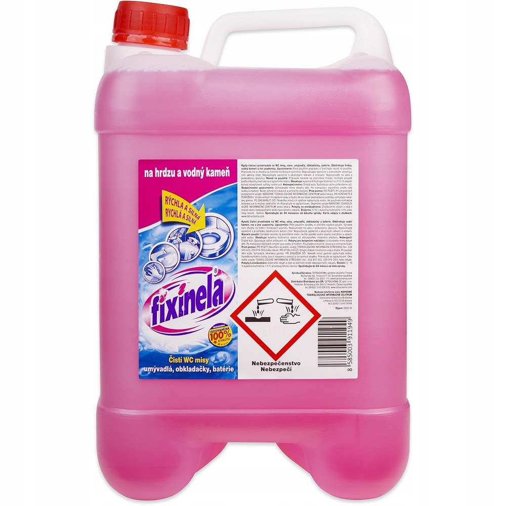 Fixinela tekutý čistič na rez a vodní kámen, 5l