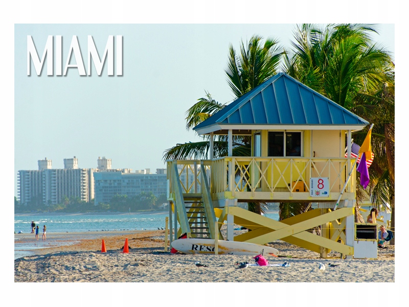 

Usa Miami Plaża Floryda Magnes na lodówkę