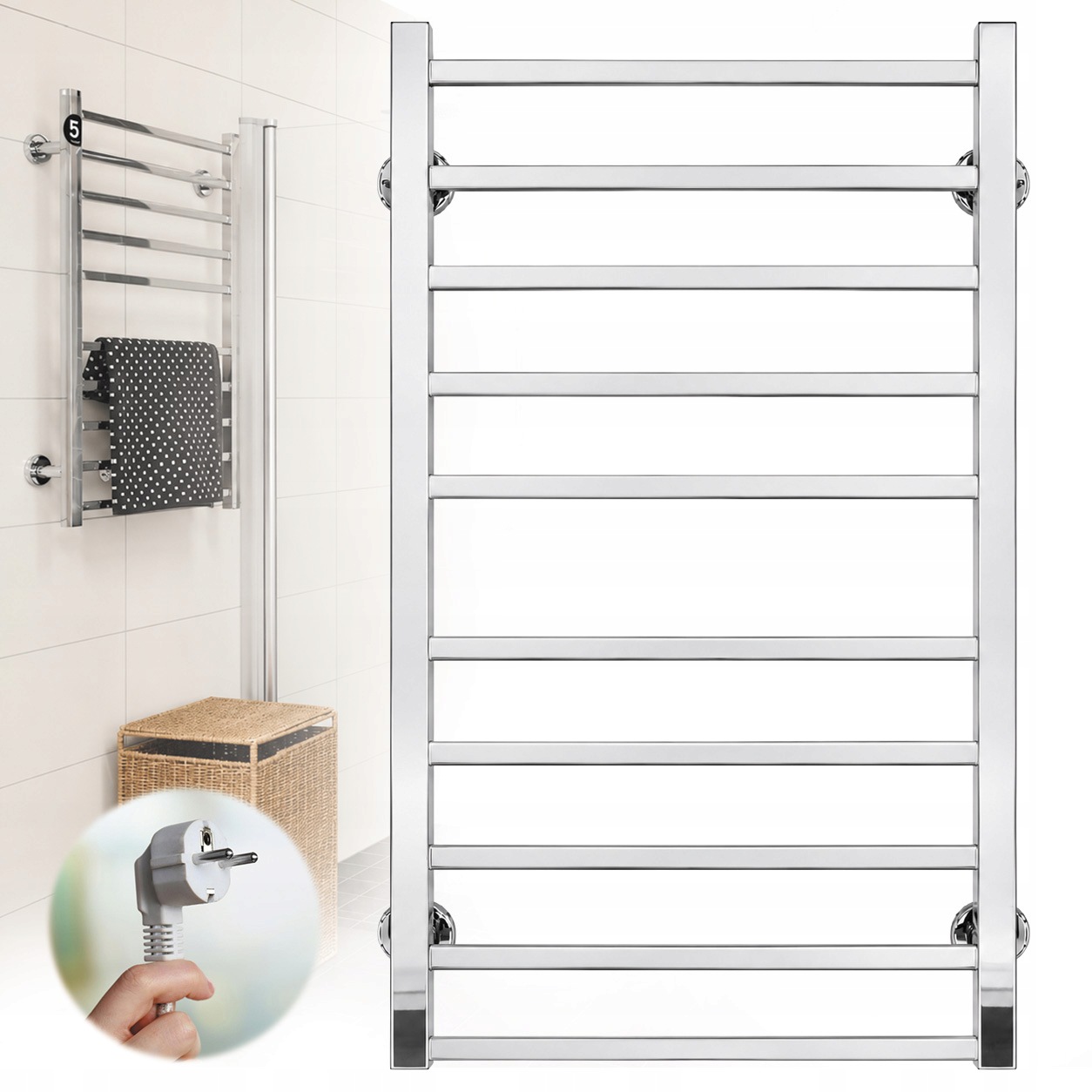 Koupelnový radiátor Elektrický sušák na ručníky Arredo Kioto 100W 230V