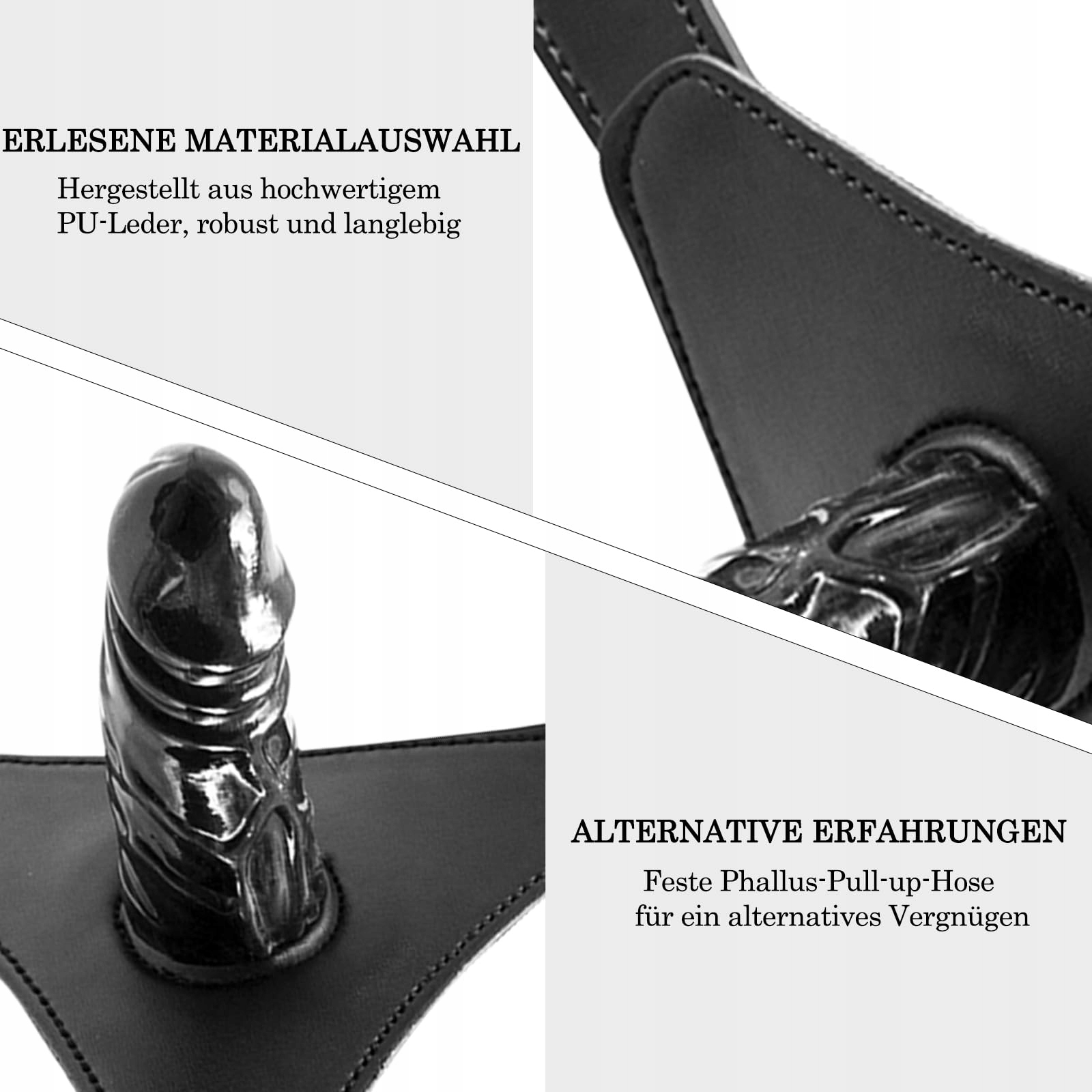 BDSMYEE Strapon Dildo Anal Dla Kobiet Czarny Dildo Do Strap On — miniatura 3