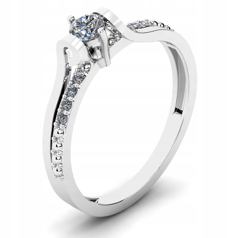 

Pierścionek Z Białego Złota Zaręczynowy Grawer