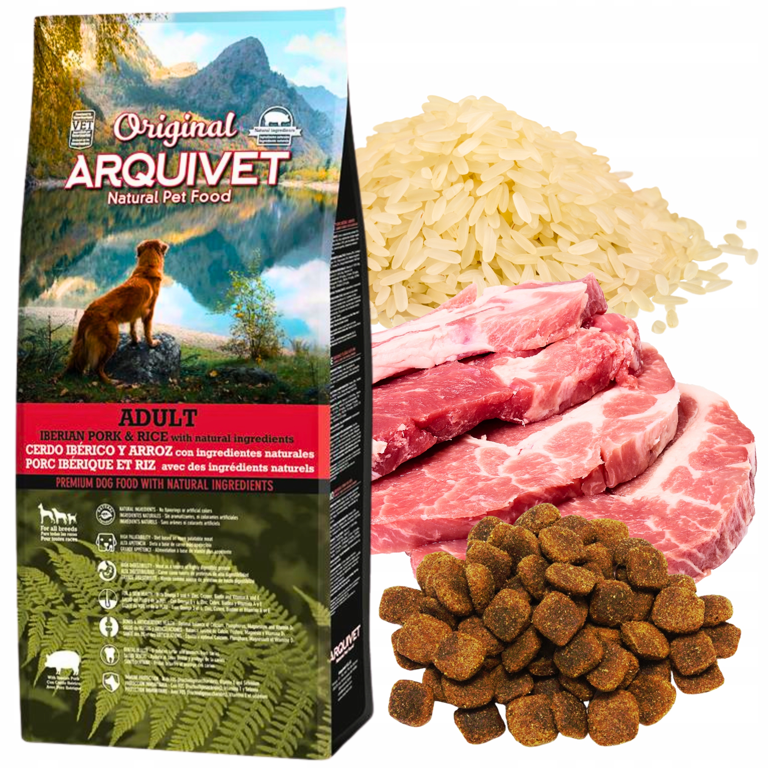 Levně Suché Krmivo pro psa Iberské vepřové maso Arquivet Original Adult 20 kg