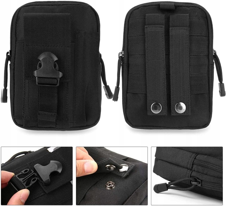 WOJSKOWA MILITARNA SASZETKA NERKA TORBA TOREBKA SAKWA DO PASKA CZARNA Typ saszetka