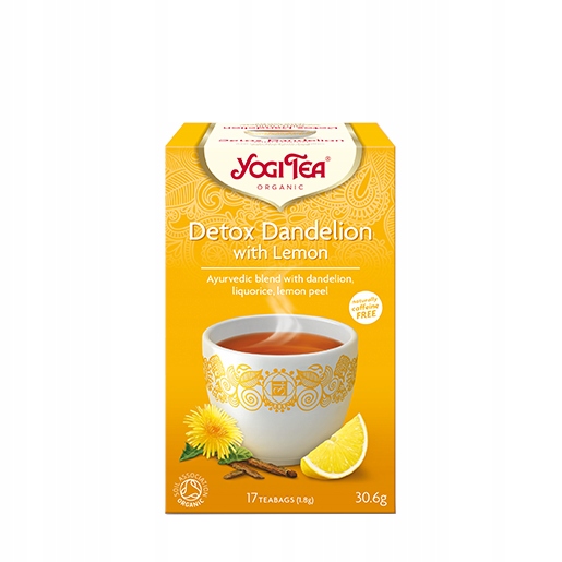 Yogi Tea Čaj Detox Dandelion Lemon 17 x 1,8 g