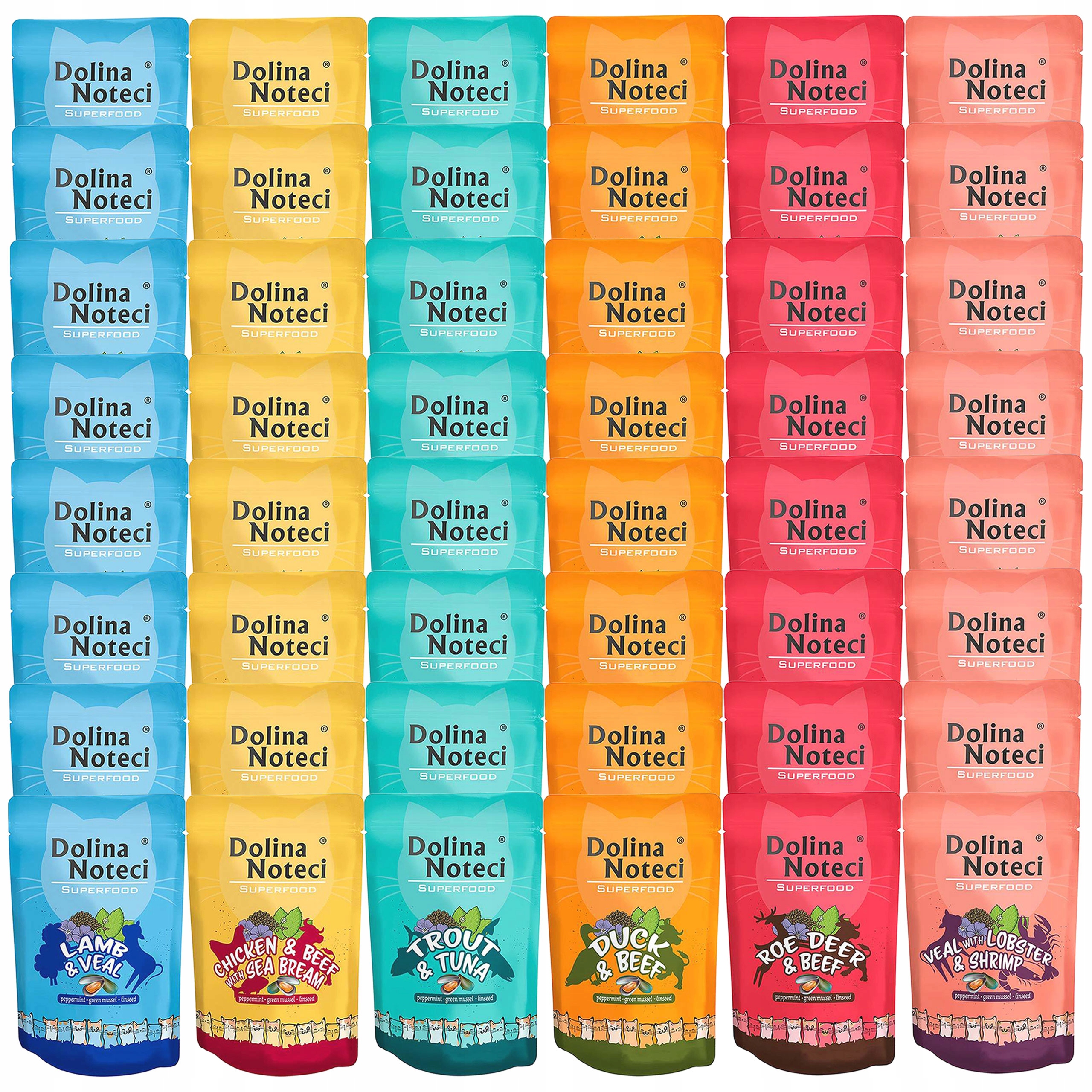 Dolina Noteci Superfood krmivo pro kočky mix chutí 48 x 85 g bez obilovin