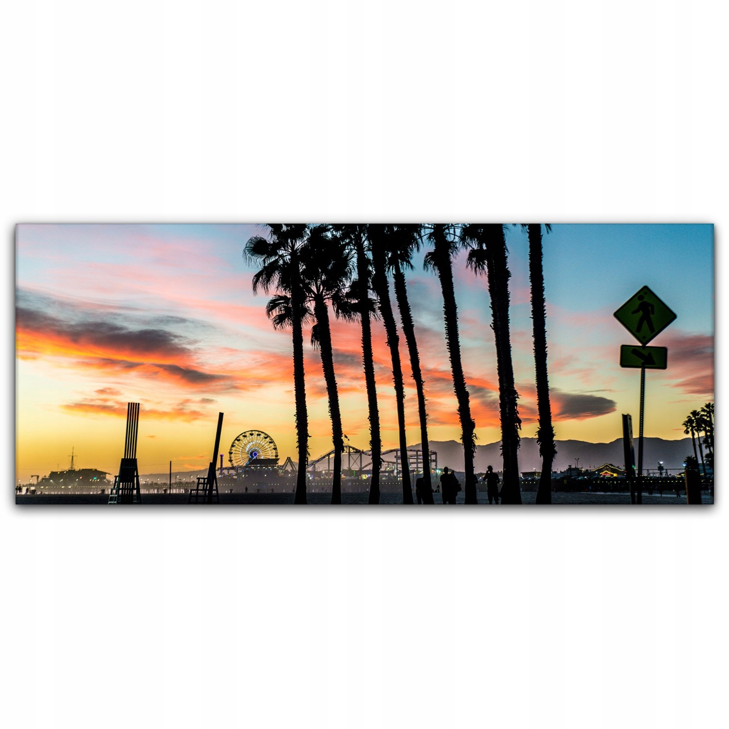

Obraz na płótnie z foto 125x50 Plaża Zachód Słońca