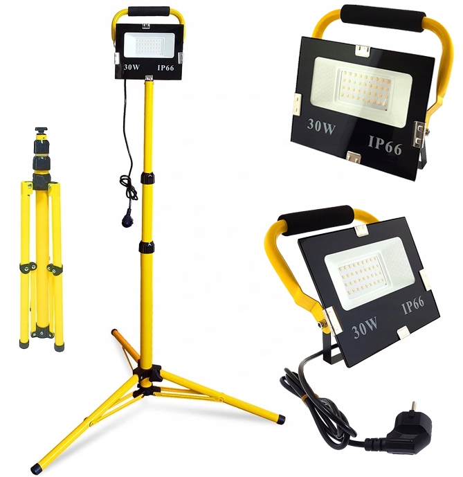 ПРОЖЕКТОР ГАЛОГЕННАЯ СВЕТОДИОДНАЯ ЛАМПА 30 ВТ СТРОИТЕЛЬНЫЙ ШТАТИВ