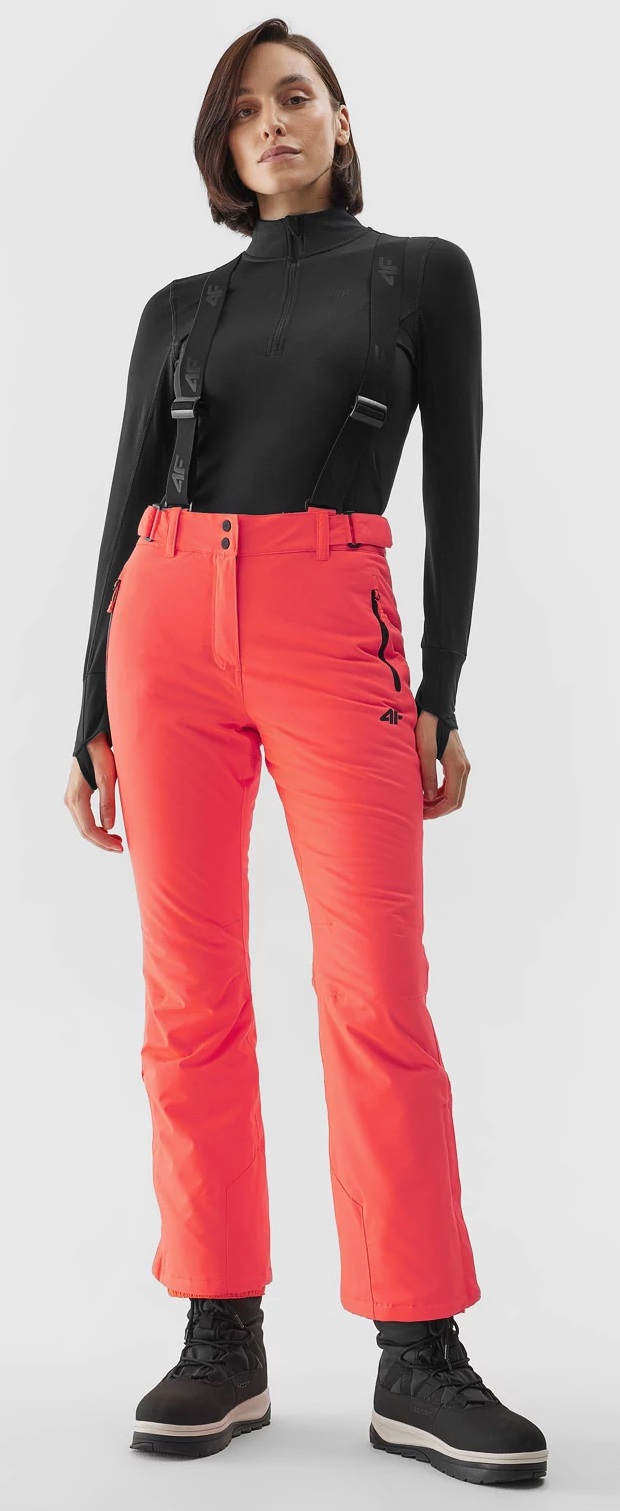 4F SPODNIE NARCIARSKIE DAMSKIE ZIMOWE Z SZELKAMI XL Materiał dominujący Poliester