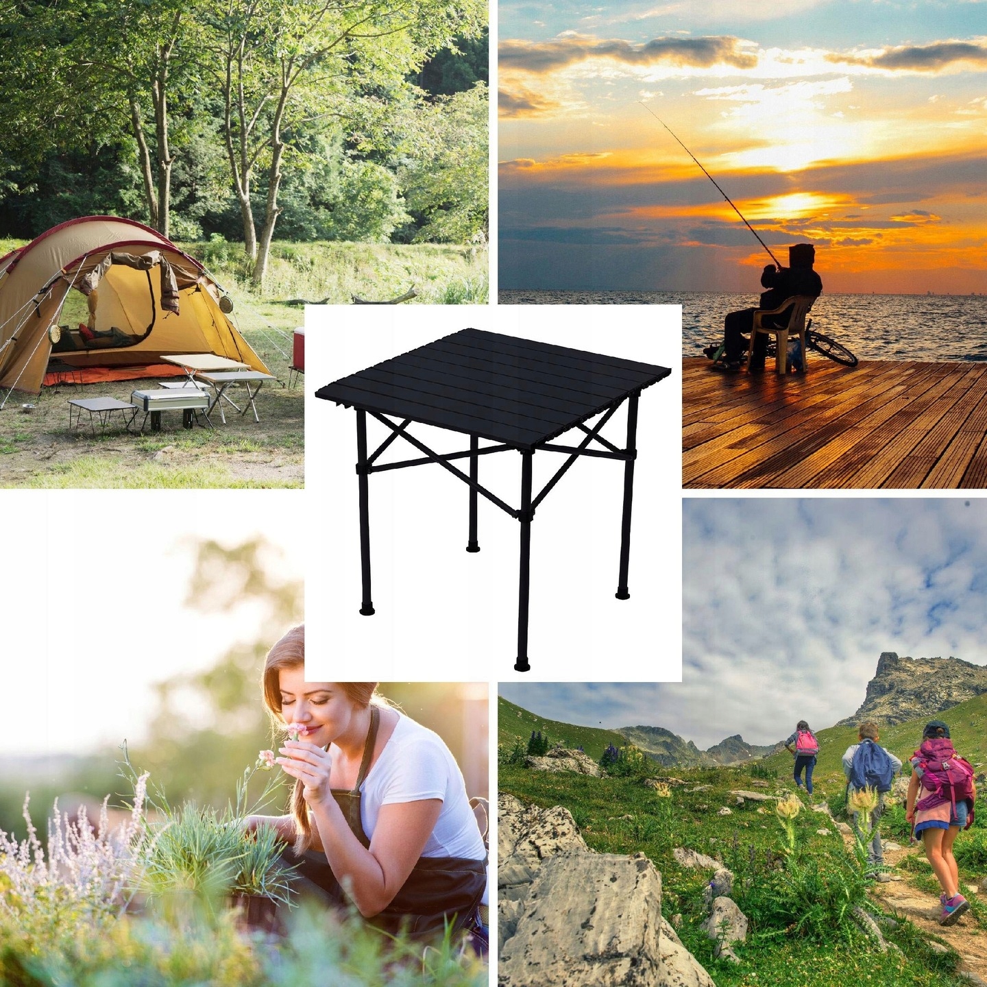 MAŁY STOLIK SKŁADANY KEMPINGOWY BALKONOWY TURYSTYCZNY STOLICZEK PRZENOŚNY Kod producenta Stolik Turystyczny Kempingowy Czarny