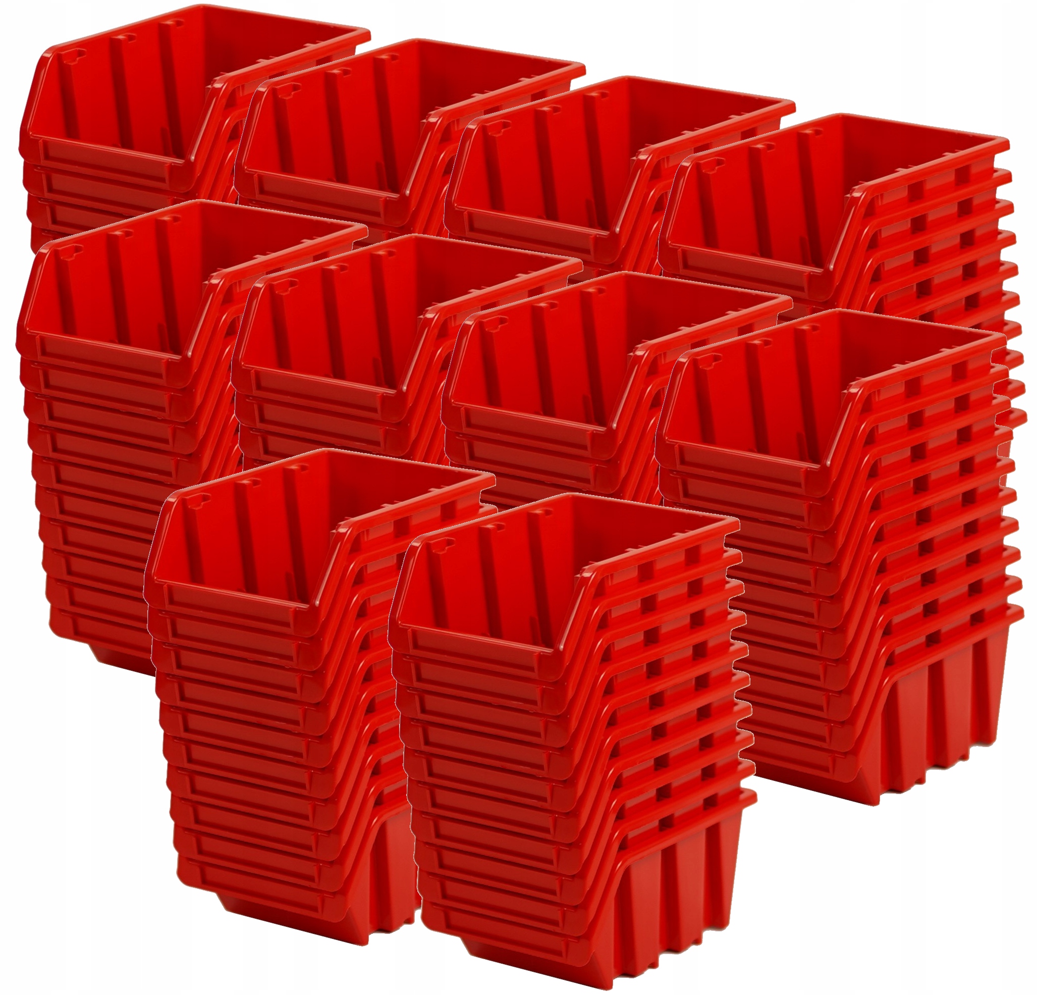 100X Skladovací Kontejner Kyweta Feinz 115x80x60 Červený Pro Zavěšení