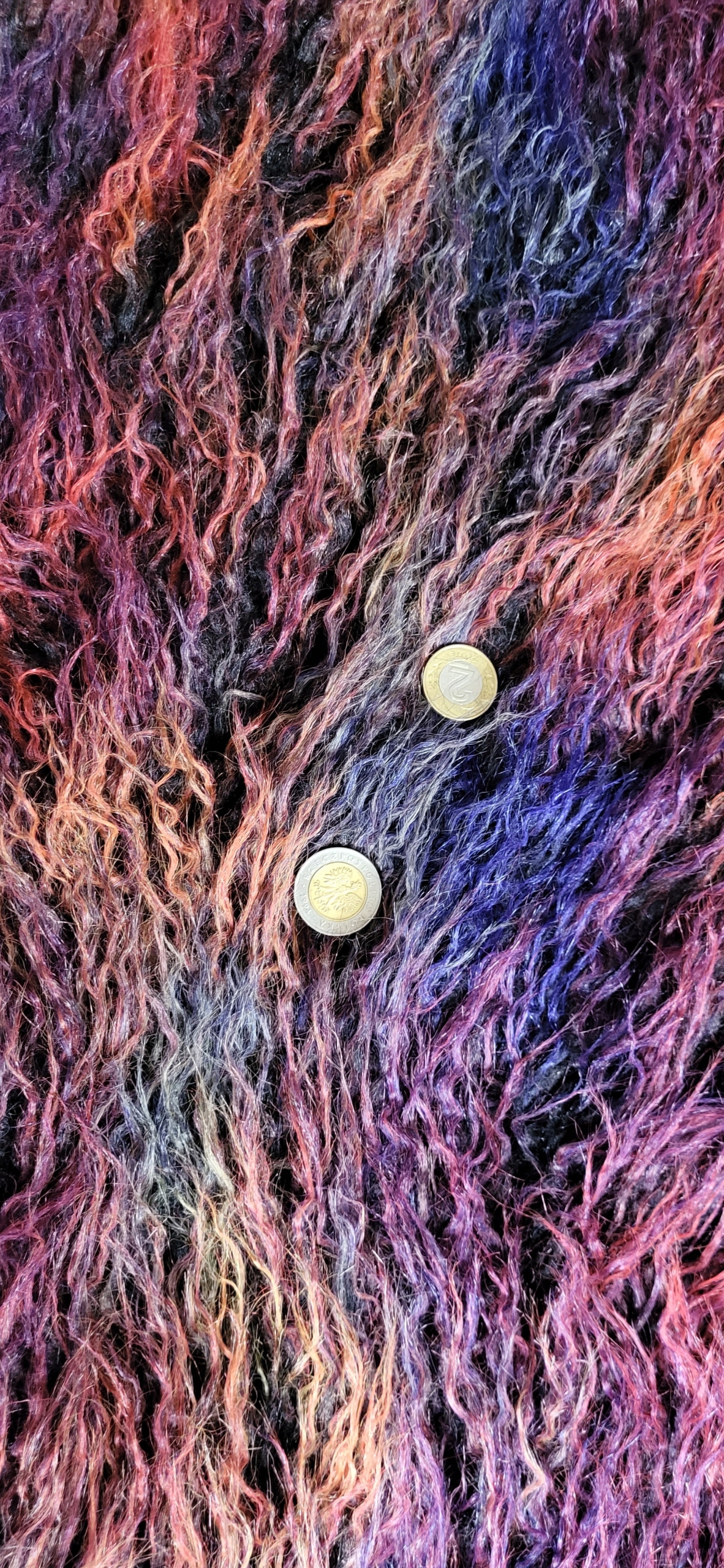 vícebarevná umělá kožíšek ala karakul