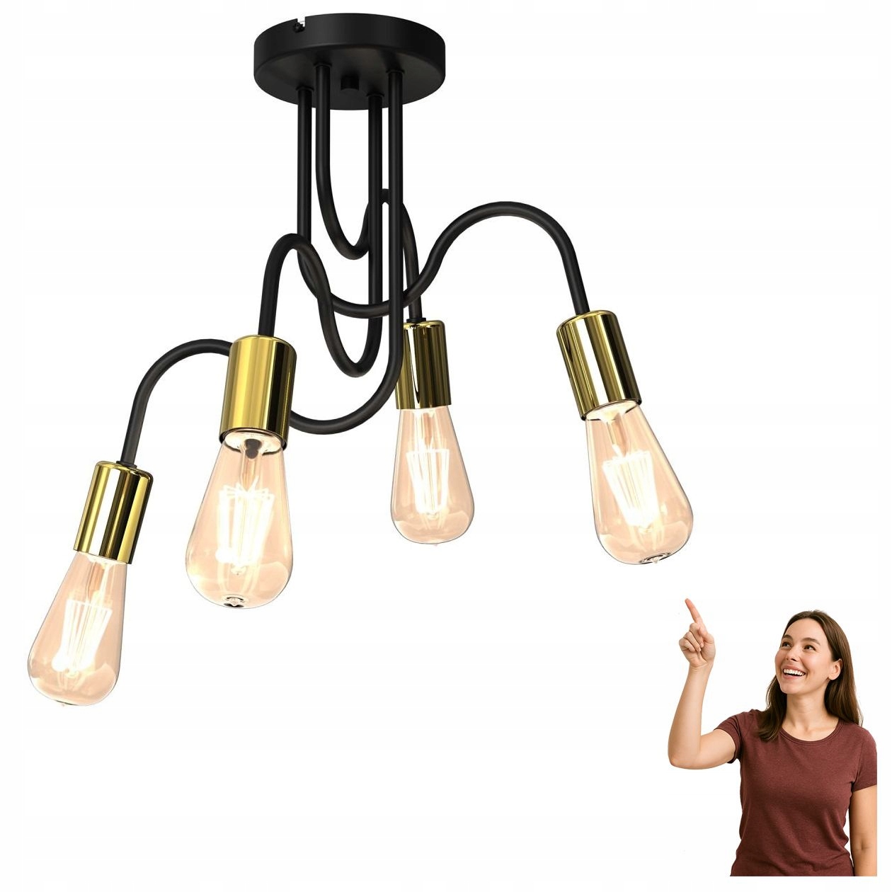 Štvornásobná stropná lampa Dow 7994 Luminex