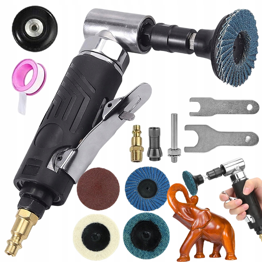 Pneumatická Bruska Úhlová Bruska 90° S Korundovým Kotoučem 50 MM