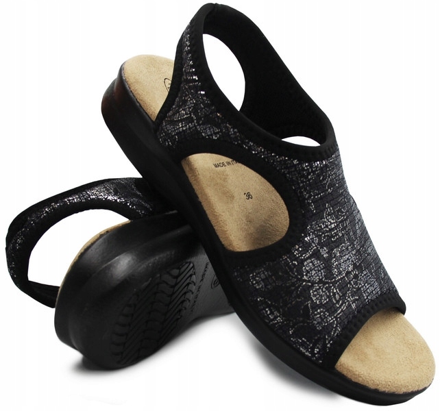 Dámské sandály z měkké tkaniny pro práci Sanital-flex 8056.17 36