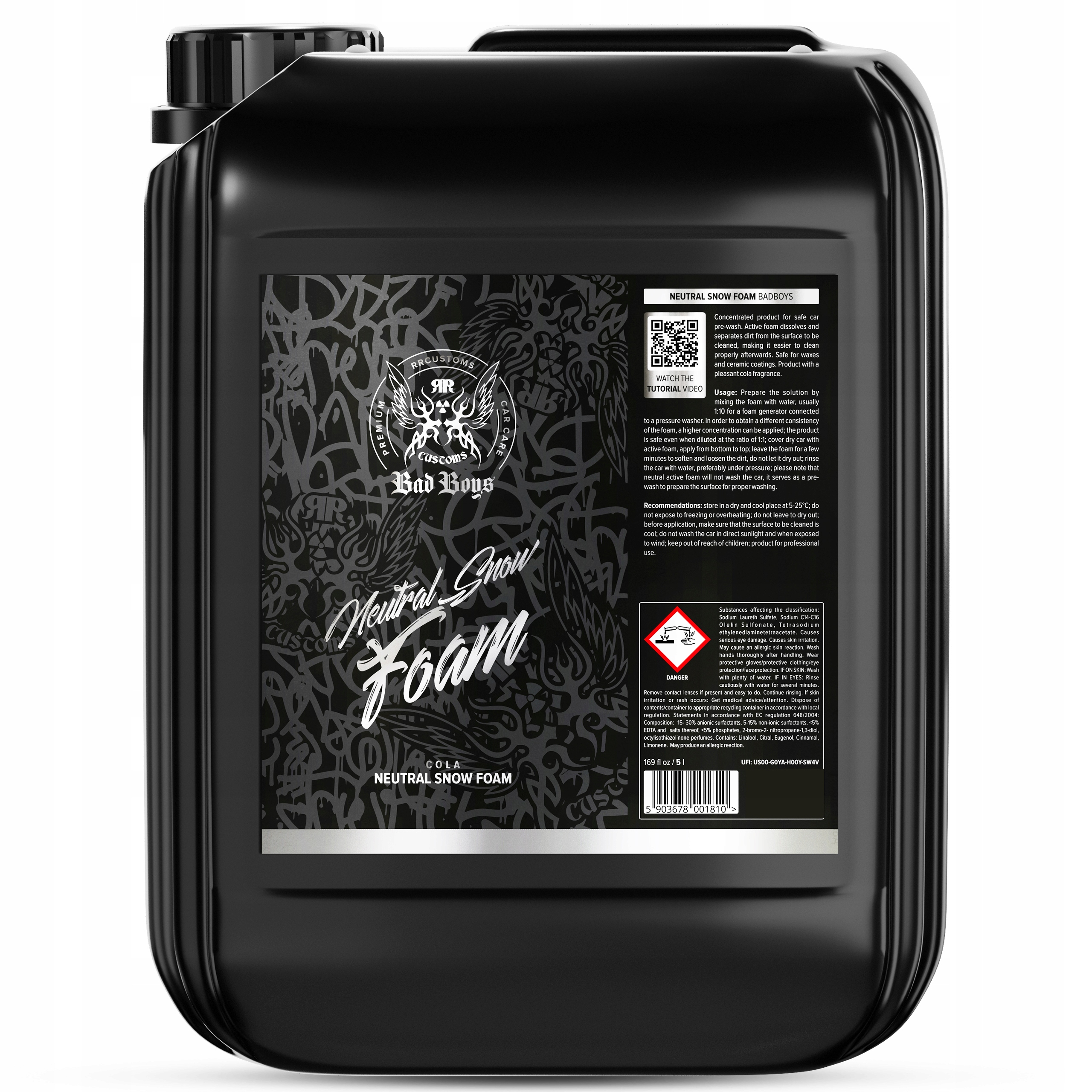 Rr Customs BadBoys Neutral Snow Foam 5L Aktywna piana do mycia samochodu