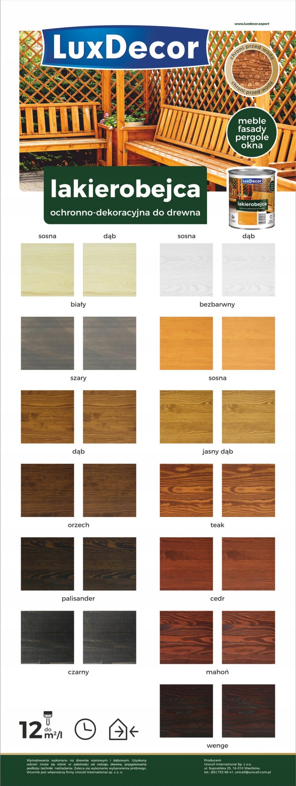 LUXDECOR LAKIEROBEJCA DO DREWNA 2,2L DĄB Marka Luxdecor