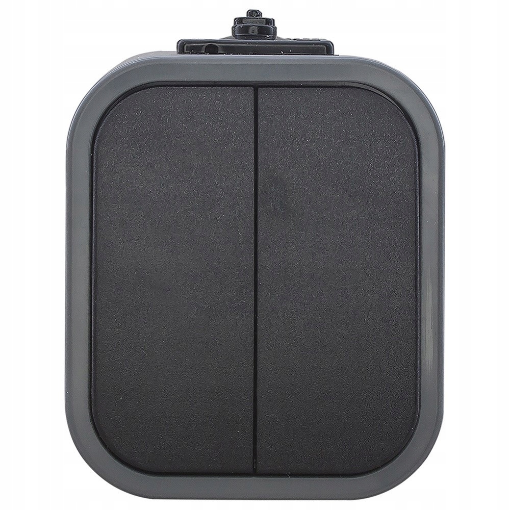 

Włącznik podwójny hermetyczny natynkowy czarny