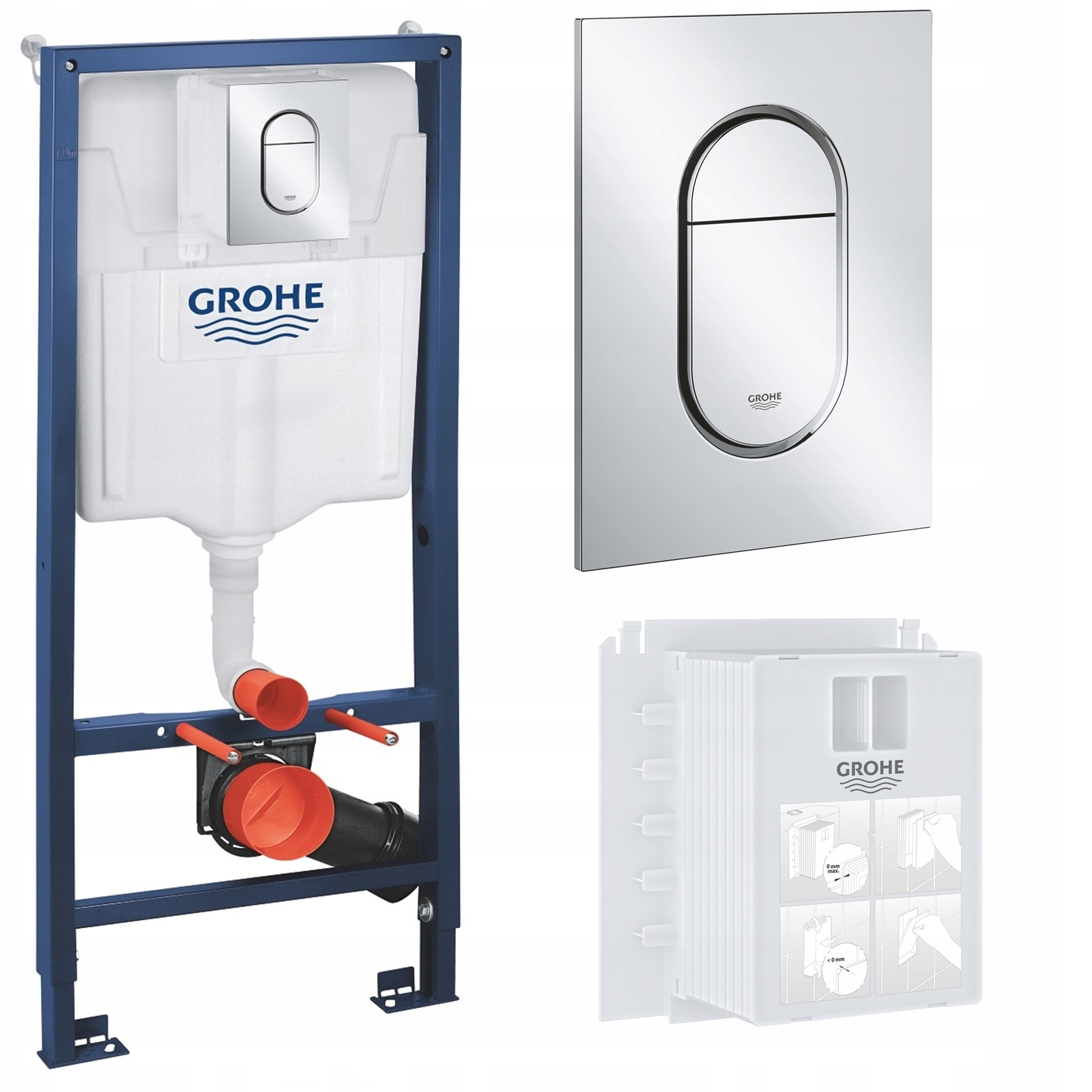 Grohe Stelaż Podtynkowy Wc Przycisk Mały Arena Cosmopolitan S Chrom 4W1