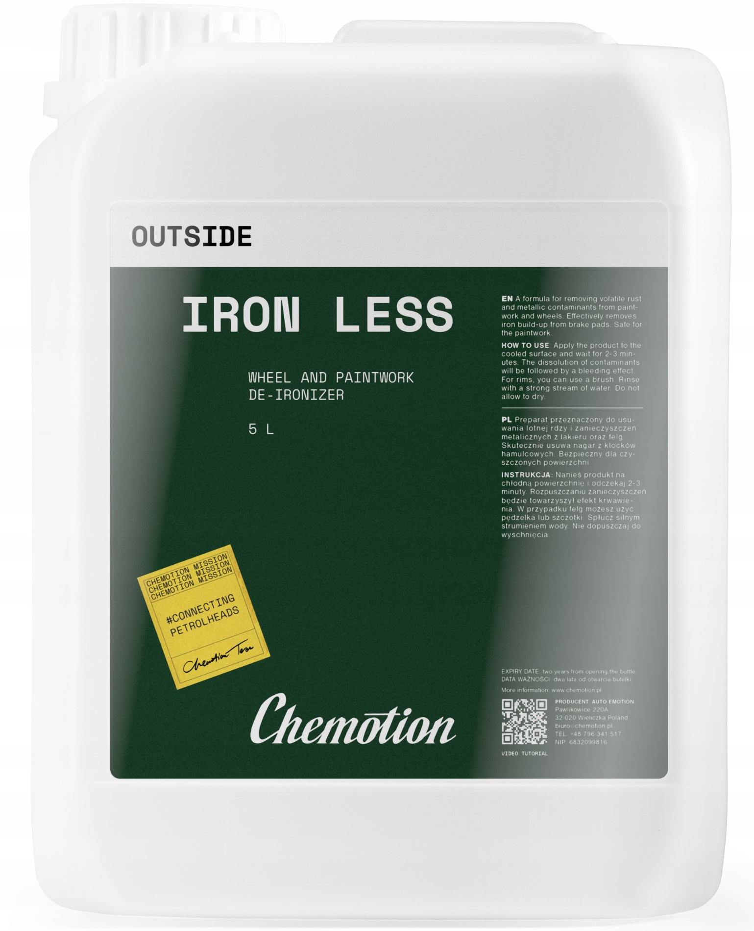 Chemotion Iron Less Deironizer Na Odstraňovanie Prchavej Hrdze Z Laku Diskov 5 L