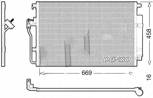 Denso DCN17056 конденсатор, радиатор кондиционера