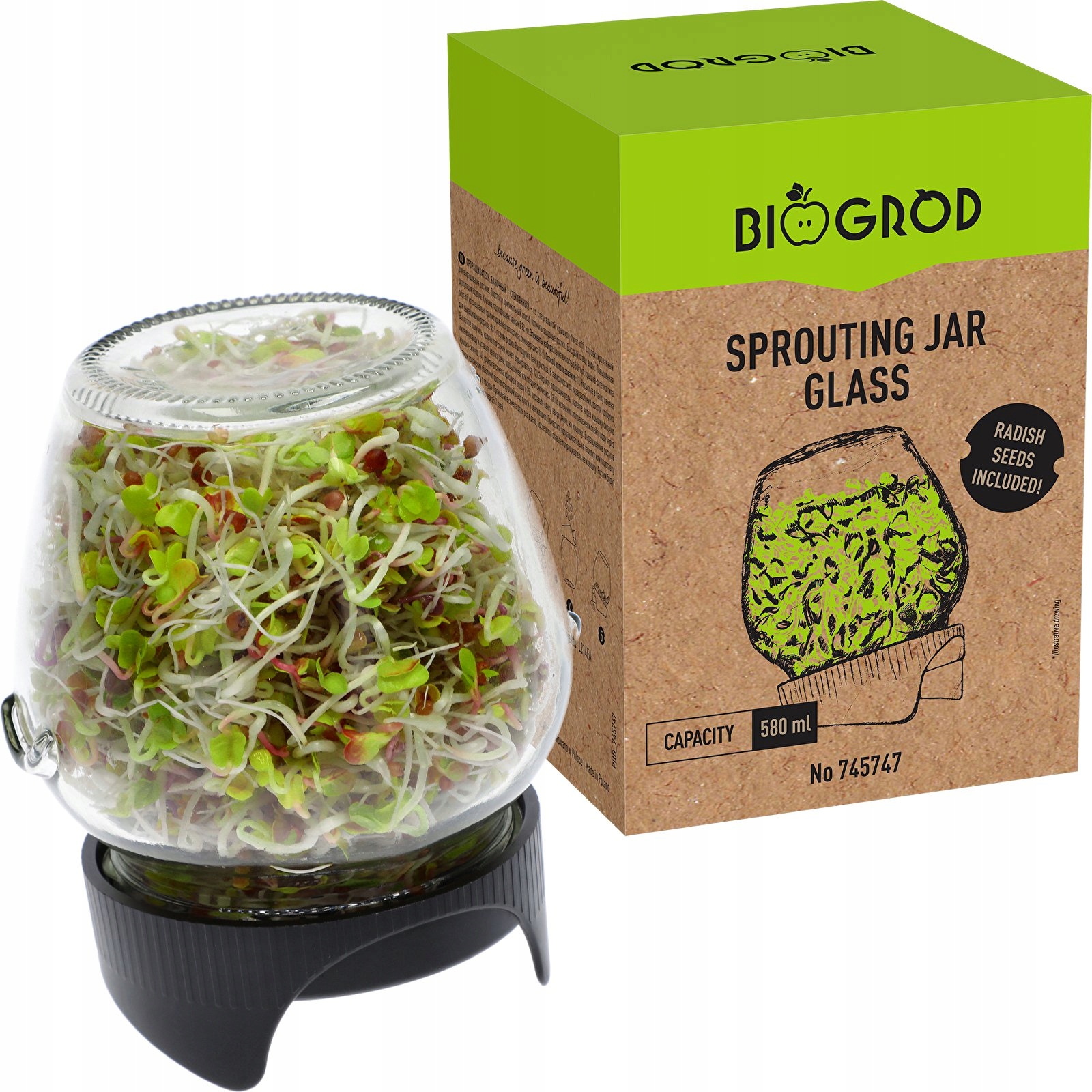 Pohárová klíčková nádoba na pestovanie klíčkov doma Browin