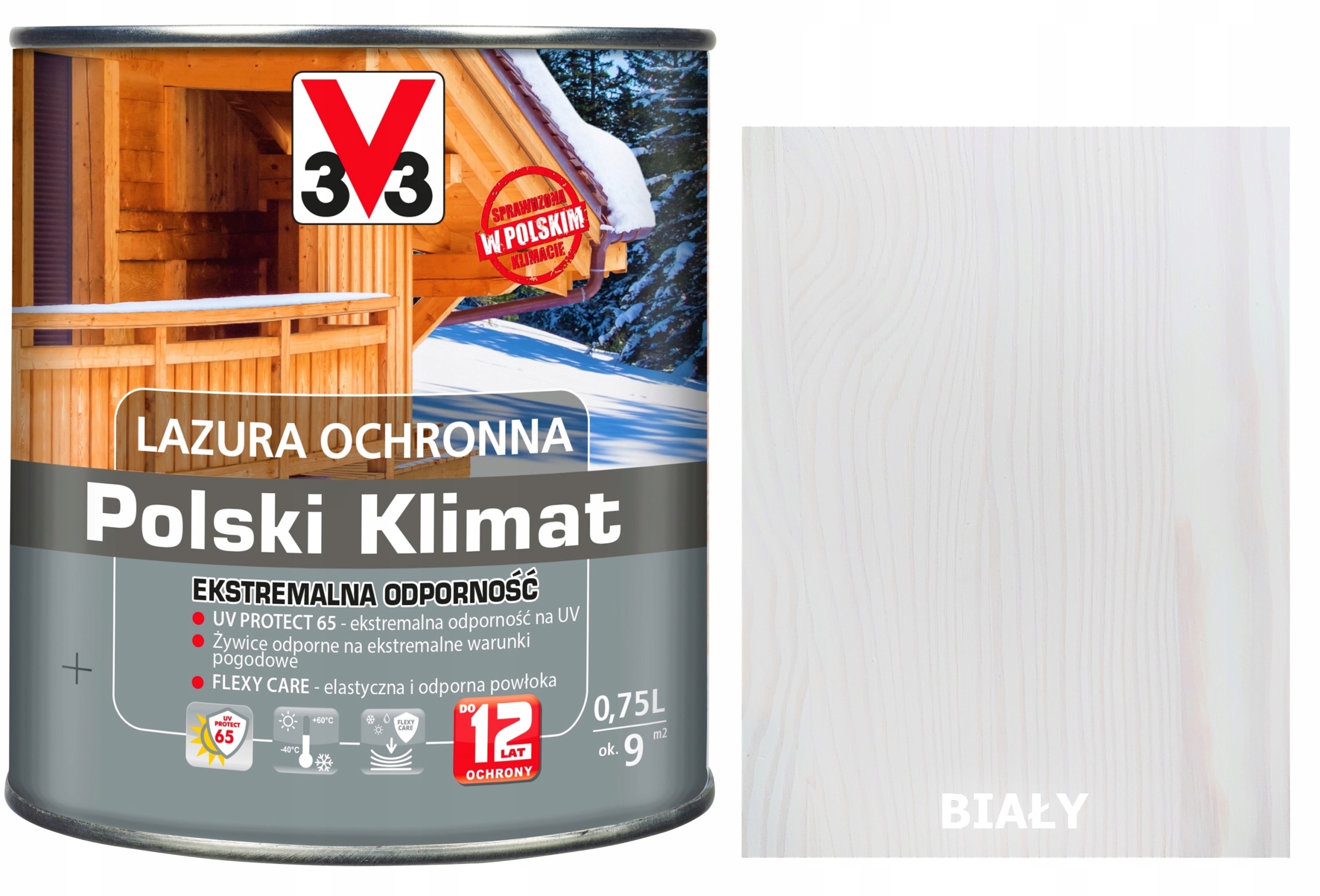 Lazura V33 Polski Klimat 12 LAT Biała 750ml