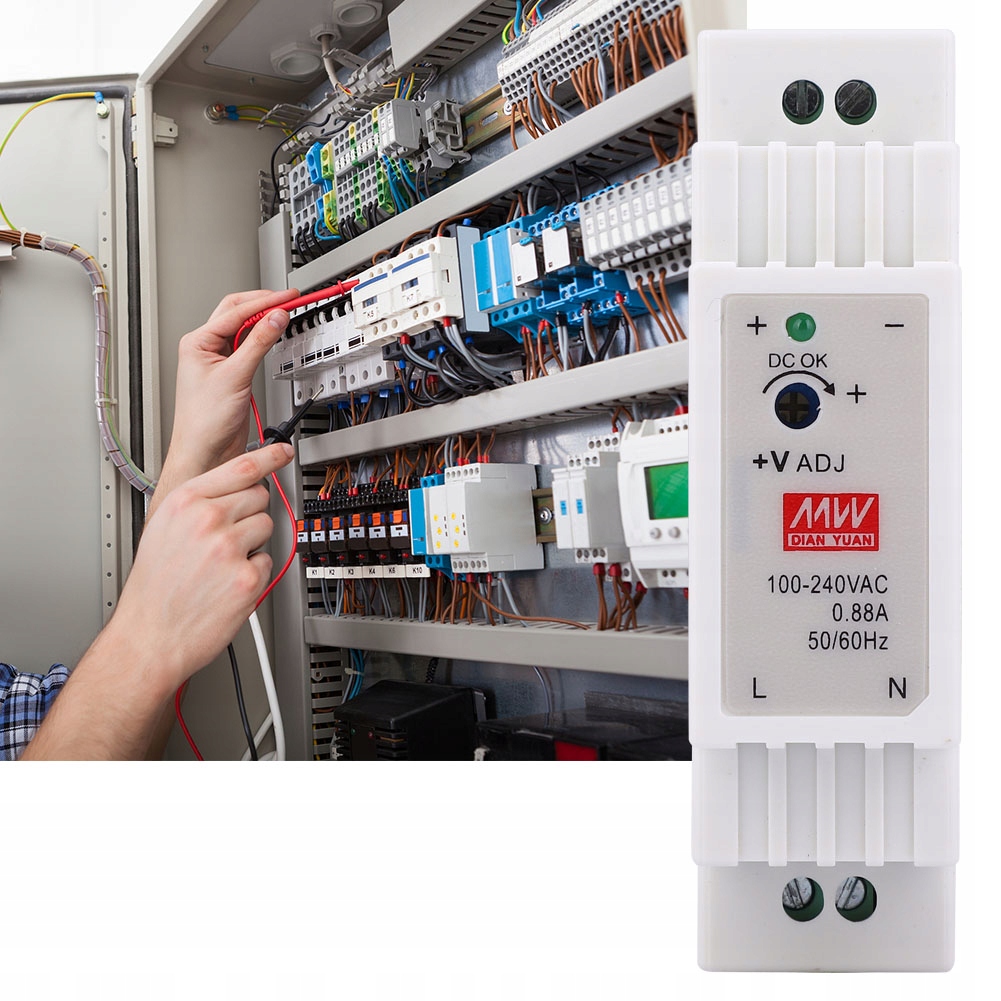 DR-15-5 ZASILACZ NA SZYNĘ DIN 3A 15W 5V Model 1013190017011