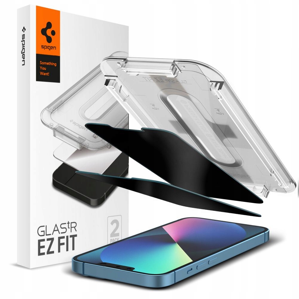 Zestaw 2 Szt. Szkło Hartowane Do Iphone 13 14 Spigen Glas.tR Ez Fit Privacy