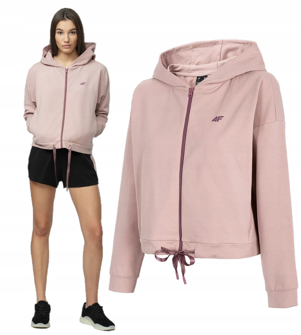 

Damska Bluza Rozpinana Z Kapturem 4F BLD0013 XXL