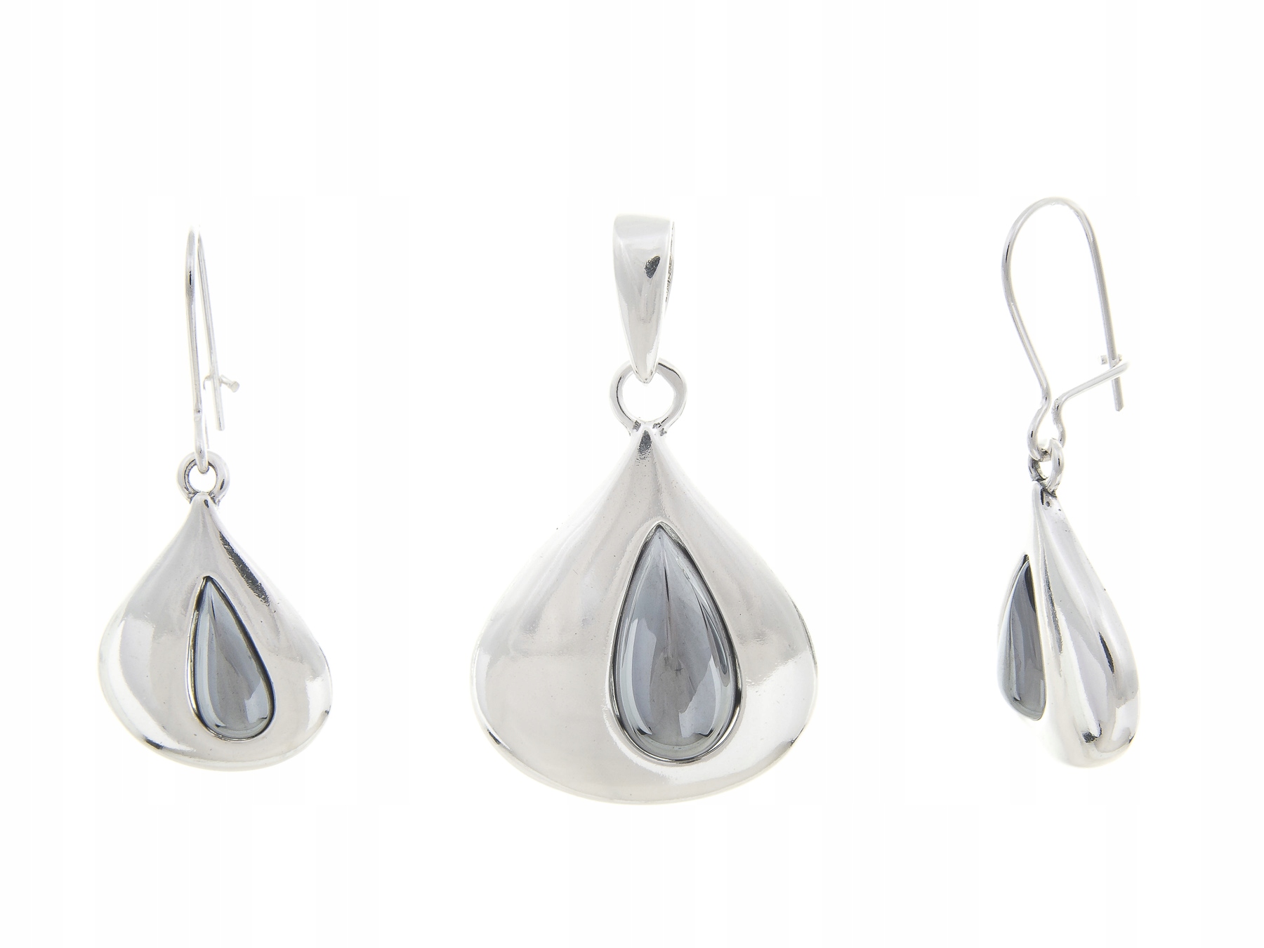 Stříbrný Komplet Náušnice Přívěsek Křemík Dárek