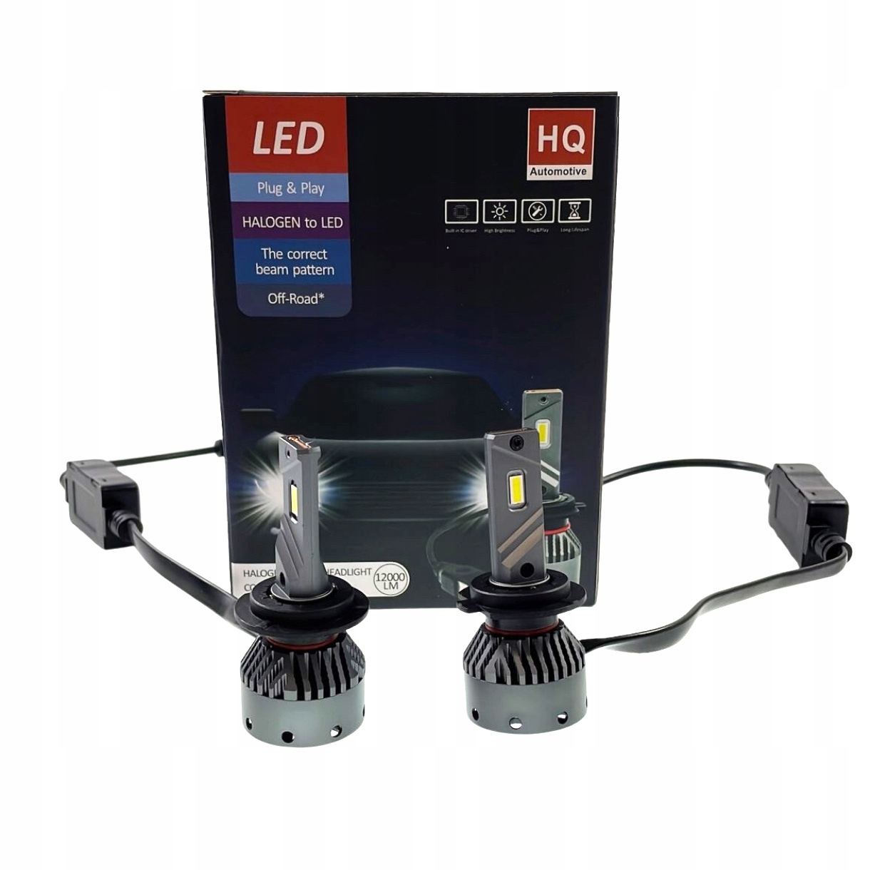 H7 Led Mini S18 Žárovky Hq Automotive e-Vision 6000K Canbus Silné Plug&play