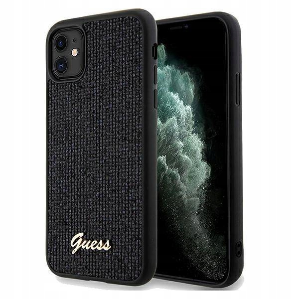 Pouzdro Guess Disco Metal Script pro iPhone 11 Xr černé