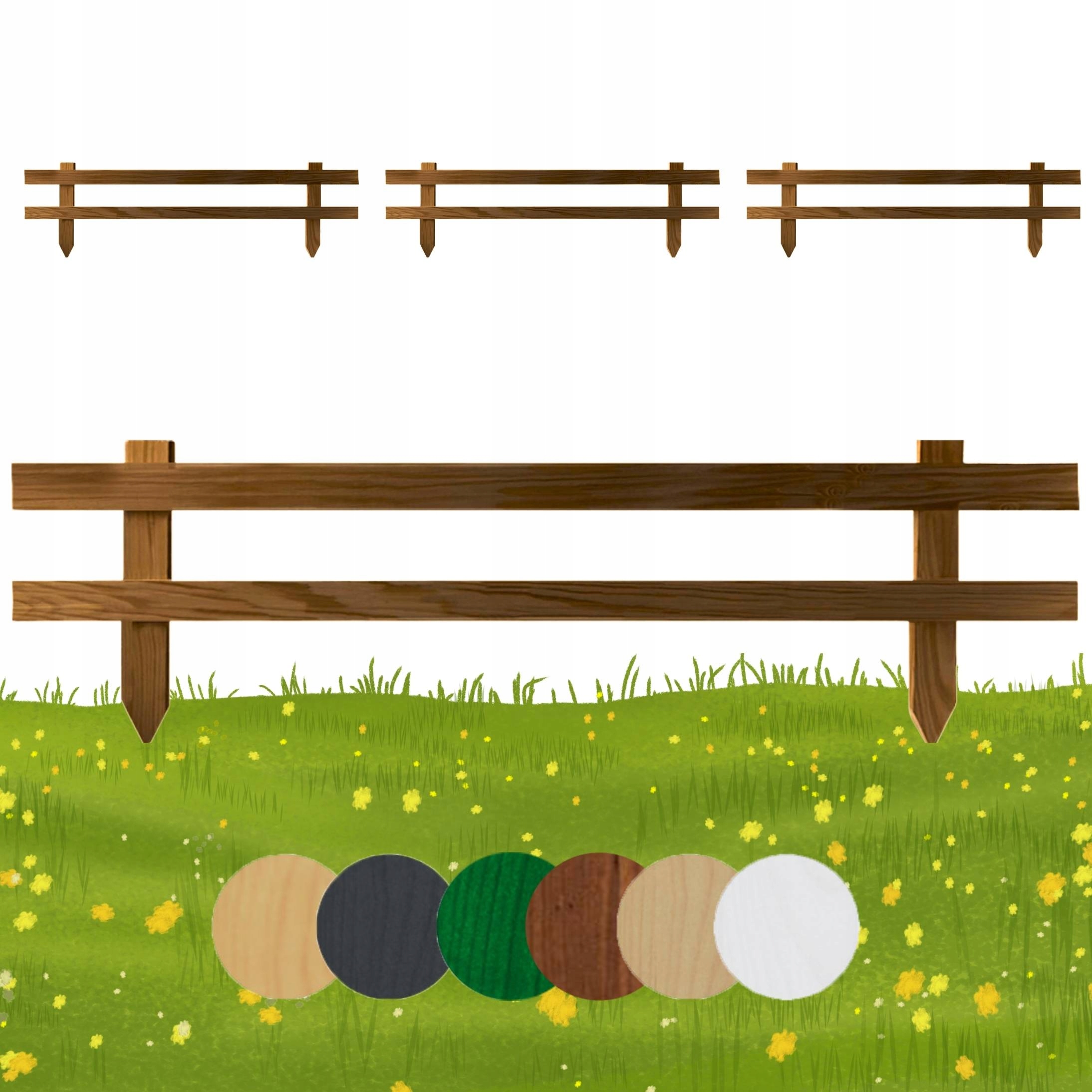 Zahradní plot dřevěný obrubník palisáda 100 x 20 cm Hnědá 4 ks