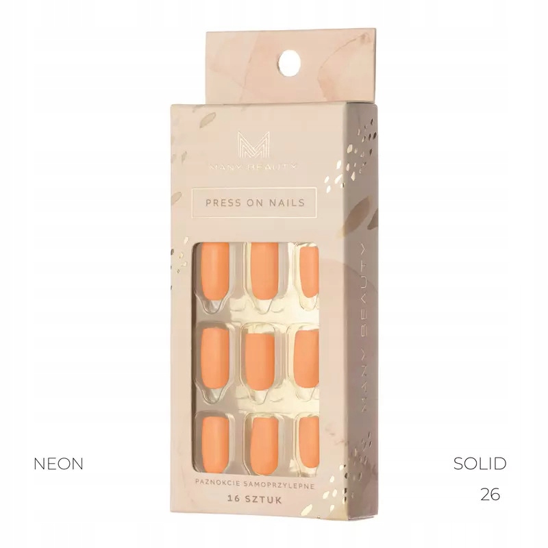 Press on Nails paznokcie samoprzylepne 26 SOLID