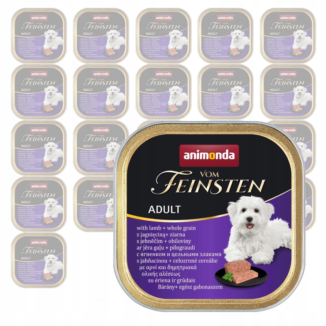 Levně Animonda Vom Feinsten Vlhké Krmivo pro psy 22x150 g s jehněčím masem a zrny