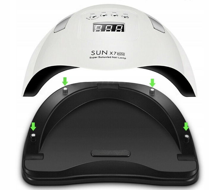 Mocna Lampa Do Paznokci UV LED 220W Do Hybryd Żeli Hybrydy SUN X7 MAX LCD Rodzaj LED+UV