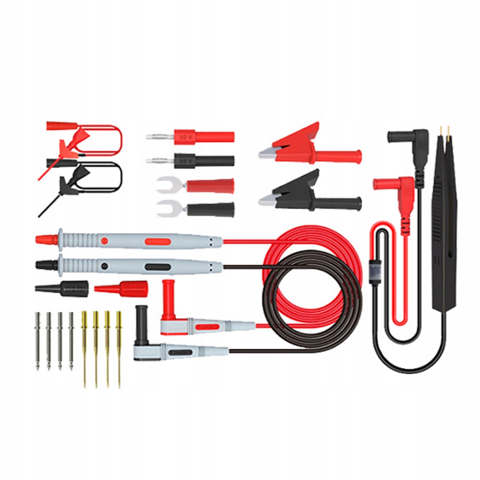 MULTIMETR ZESTAW PRZEWODY POMIAROWE Z SONDAMI 10A