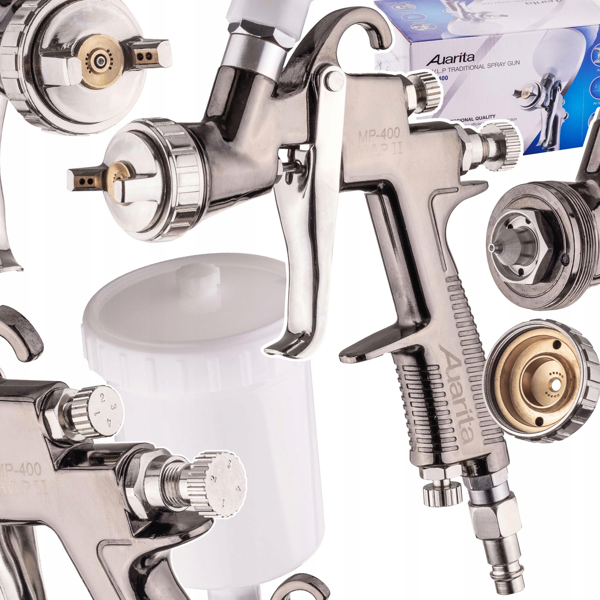 Lakovací Pistole Tryska 2,0 MM Hvlp Plastová Nádrž Pro Malování